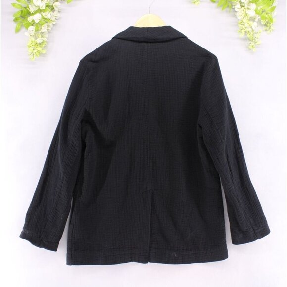 Free People Women's Black Gauze Rowan Oversize Blazer Jacket Sz XS - Picture 3 of 8